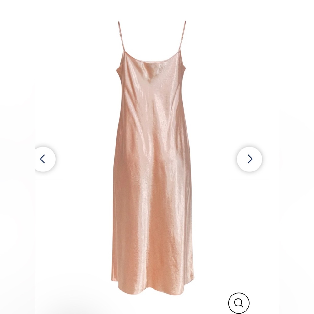 Vince Peach Sleeveless Satin Maxi Slip Dress Size M